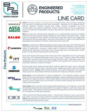 BPS Engineered Products Line Card Page 1